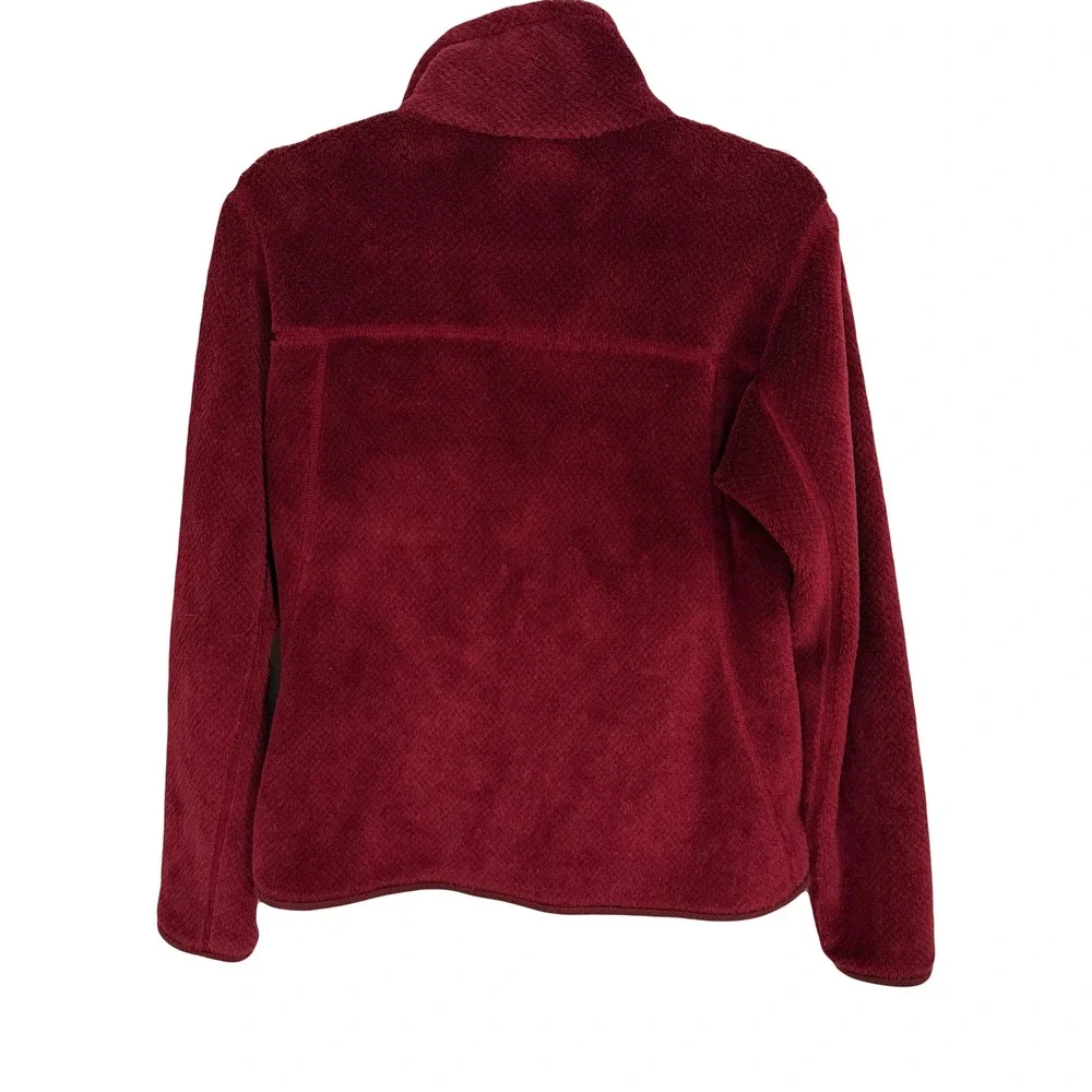 Patagonia Re-Tool Snap-T‎ Fleece Pullover Burgundy Red Medium Cozy Hiking Layer